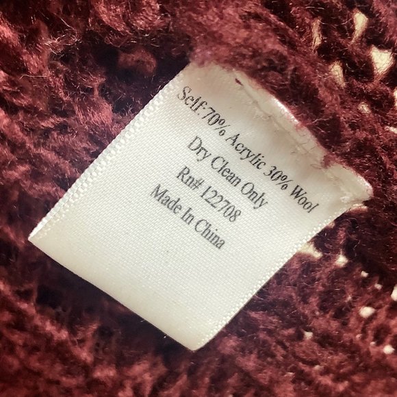 Pete & Greta Johnny Was Wool Blend Brand Knit Fringe Sweater Cardigan Size M - Picture 6 of 10